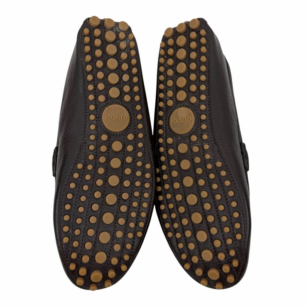 Gucci Horsebit Web Leather Driver Loafer Slip On Brown Size 10/ 10.5 - Picture 11 of 14